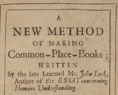 Commonplace Book, Pt. 1
